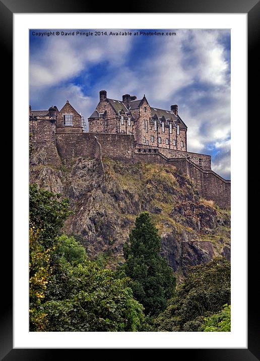 Edinburgh Castle Framed Mounted Print by David Pringle