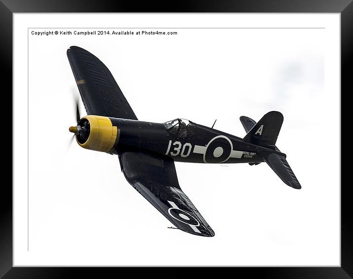  Corsair KD345 Framed Mounted Print by Keith Campbell