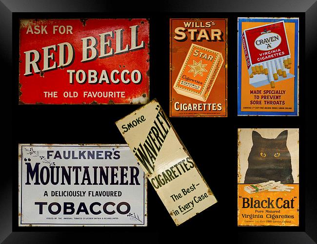  Antique Enamel Signs Framed Print by David French
