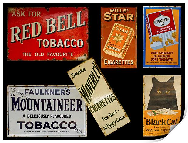  Antique Enamel Signs Print by David French