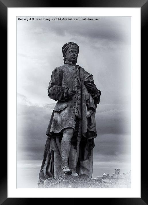 Allan Ramsay Statue Framed Mounted Print by David Pringle