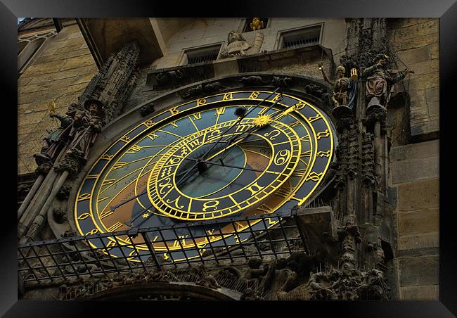 astronomical clock Framed Print by paul morris