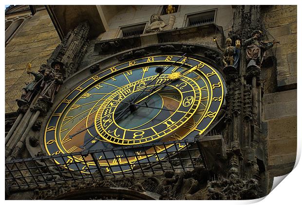 astronomical clock Print by paul morris