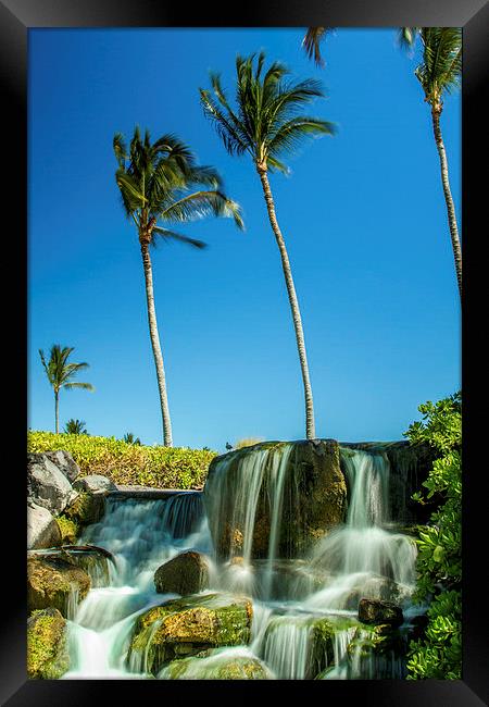  Kona Waterfall Framed Print by Bill Gallagher