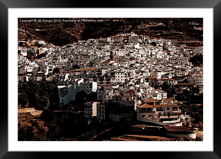  The town and municipality of Competa Framed Mounted Print by JG Mango