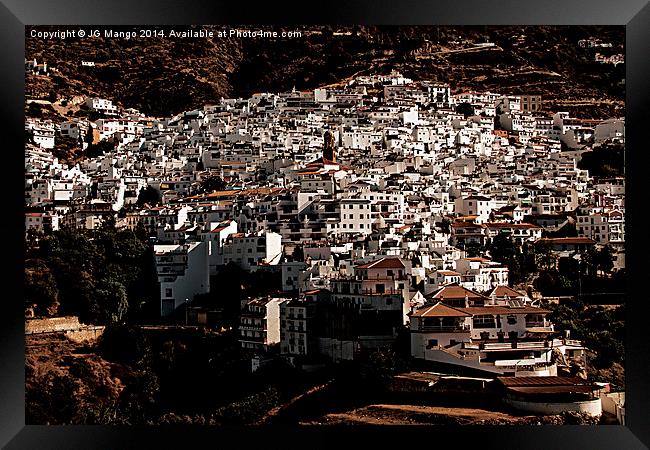  The town and municipality of Competa Framed Print by JG Mango