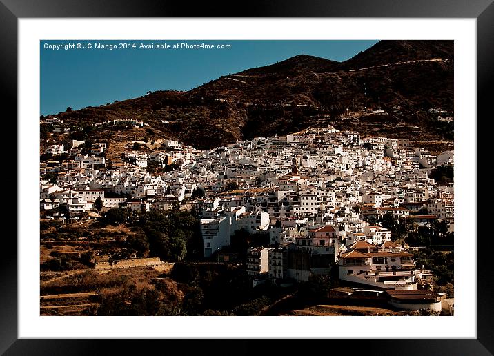  The town and municipality of Competa Framed Mounted Print by JG Mango