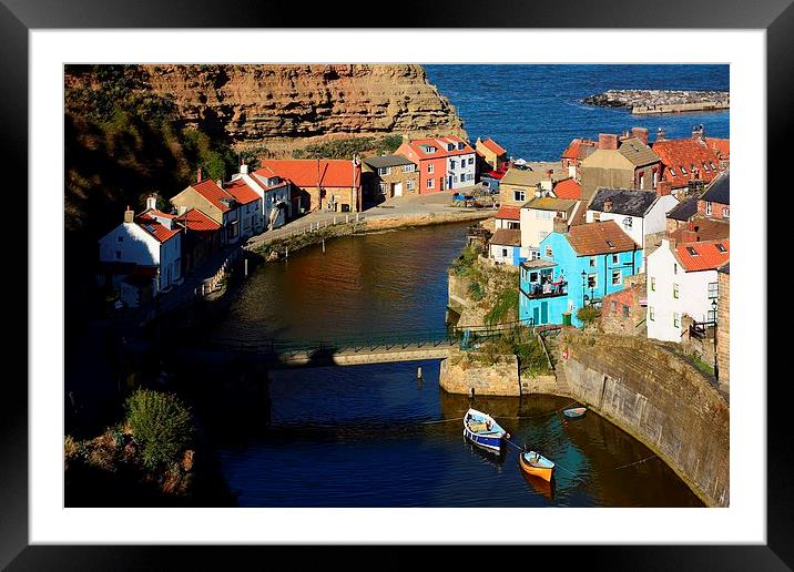  Picturesque Staithes Framed Mounted Print by Gisela Scheffbuch