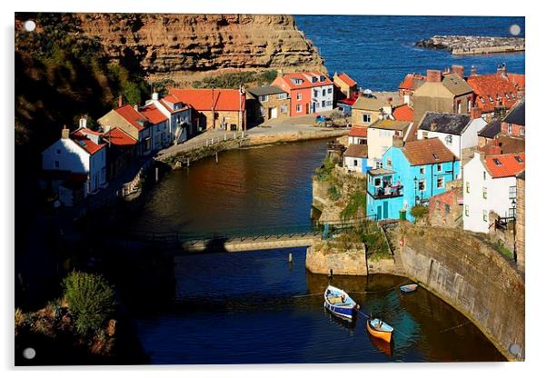  Picturesque Staithes Acrylic by Gisela Scheffbuch