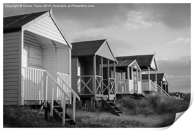 Old Hunstanton beach huts  Print by Simon Taylor