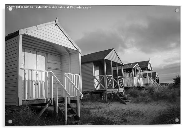 Old Hunstanton Beach huts  Acrylic by Simon Taylor