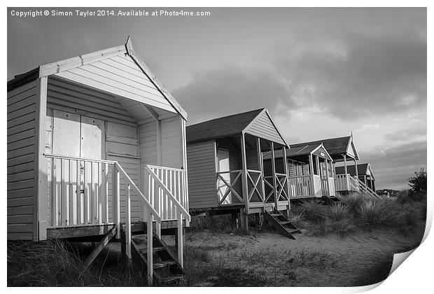 Old Hunstanton Beach huts  Print by Simon Taylor