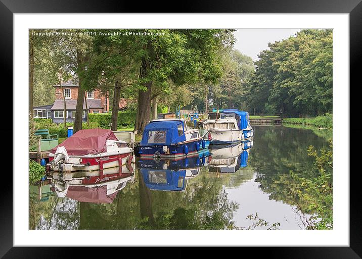 River reflections  Framed Mounted Print by Brian Fry