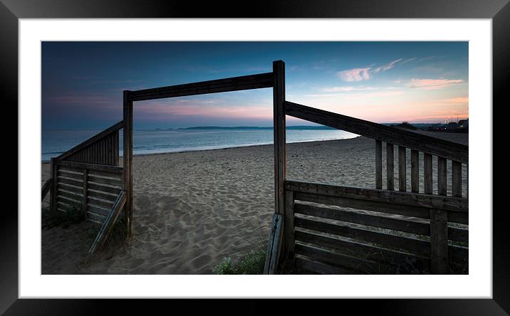  Sunset at Swansea bay Framed Mounted Print by Leighton Collins