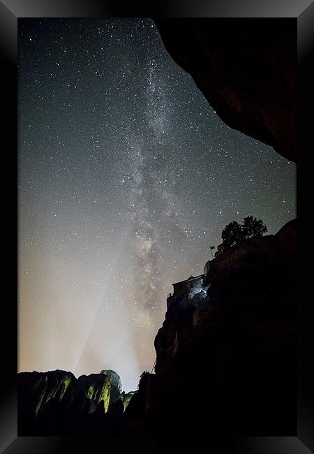 Meteora Milky Way Framed Print by James Grant