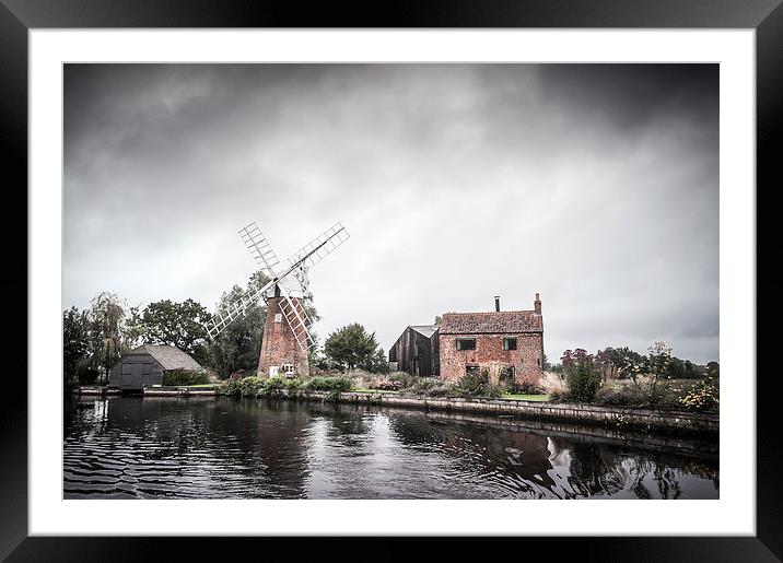 Hunsett Mill on the River Ant, Norfolk Broads Framed Mounted Print by Stephen Mole