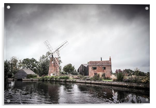  Hunsett Mill on the River Ant, Norfolk Broads Acrylic by Stephen Mole