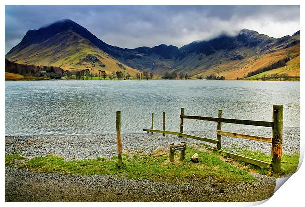  Fleetwith Pike on Buttermere Print by Peter Stuart