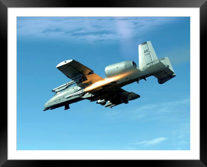  A10 Thunderbolt II Framed Mounted Print by paul willats