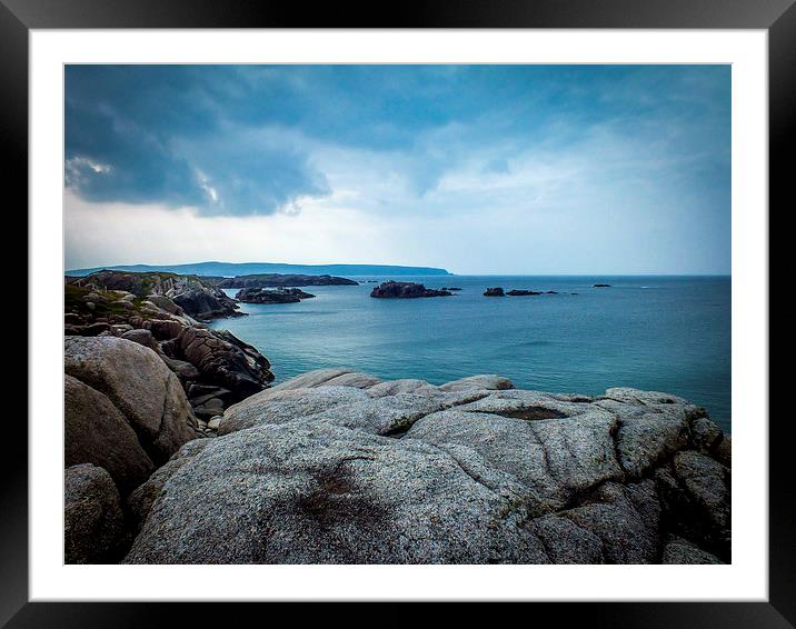 Atlantic Sea View Cruit Island County Donegal Irel Framed Mounted Print by Chris Curry