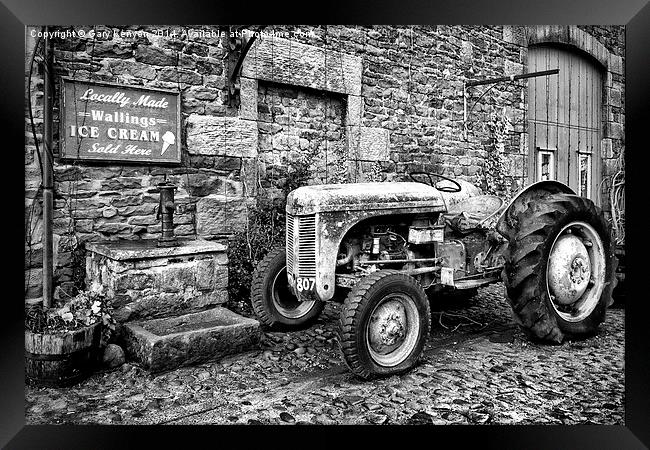  Grey Ferguson Tractor Framed Print by Gary Kenyon