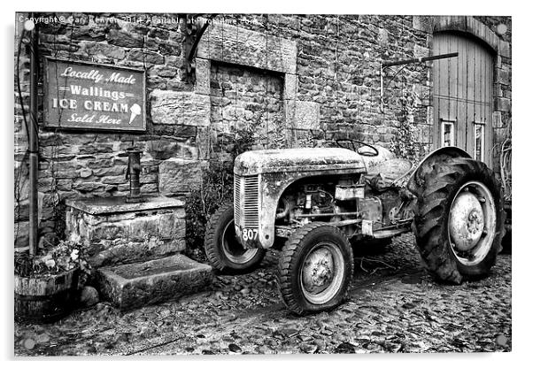  Grey Ferguson Tractor Acrylic by Gary Kenyon