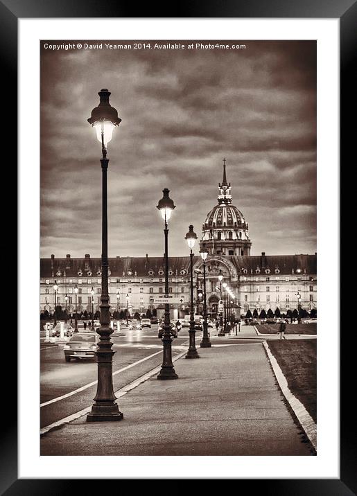 Les Invalides Framed Mounted Print by David Yeaman