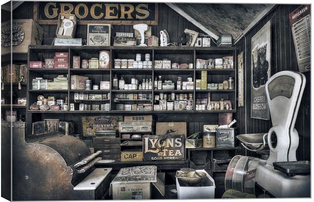  Vintage Grocers Shop Canvas Print by Mal Bray