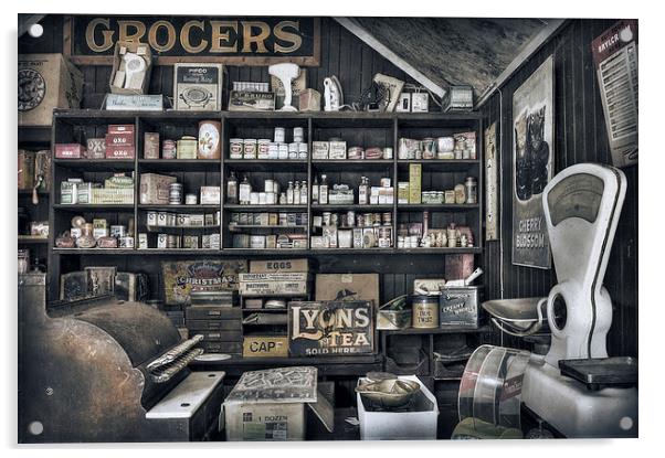  Vintage Grocers Shop Acrylic by Mal Bray