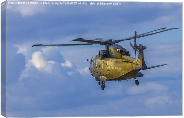  Augusta Westland Merlin Helicopter Canvas Print by Tylie Duff Photo Art