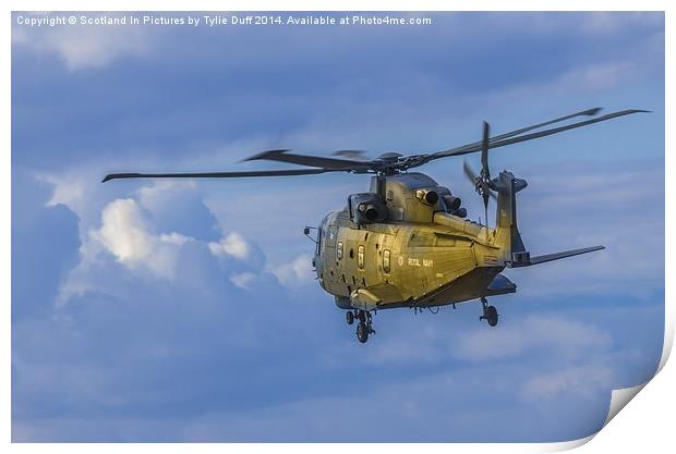  Augusta Westland Merlin Helicopter Print by Tylie Duff Photo Art