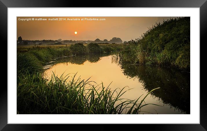  Final Minutes at Holland Marshes Framed Mounted Print by matthew  mallett