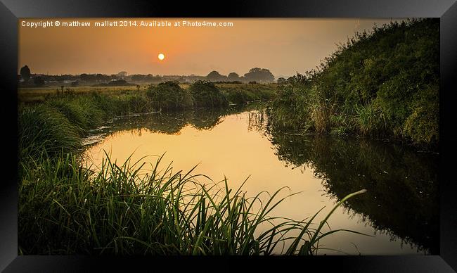  Final Minutes at Holland Marshes Framed Print by matthew  mallett