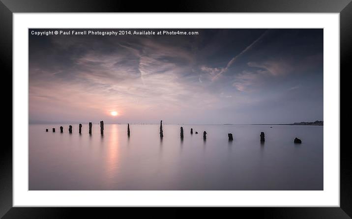  Hazy sunset at Caldy beach Framed Mounted Print by Paul Farrell Photography