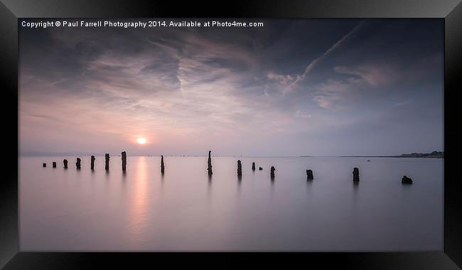  Hazy sunset at Caldy beach Framed Print by Paul Farrell Photography