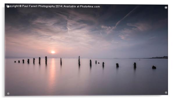  Hazy sunset at Caldy beach Acrylic by Paul Farrell Photography