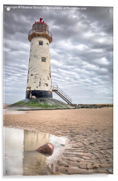  Point of Ayr Lighthouse 2 Acrylic by Christine Smart