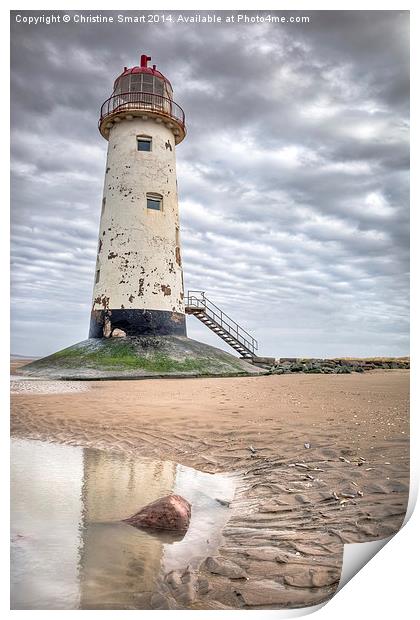  Point of Ayr Lighthouse 2 Print by Christine Smart