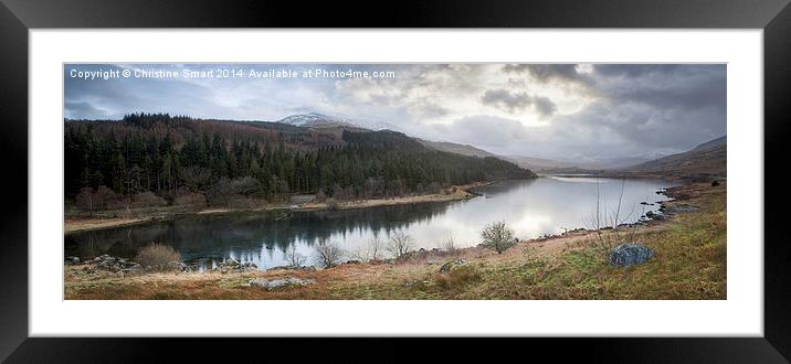  Llynnau Mymbyr Lake Panorama Framed Mounted Print by Christine Smart