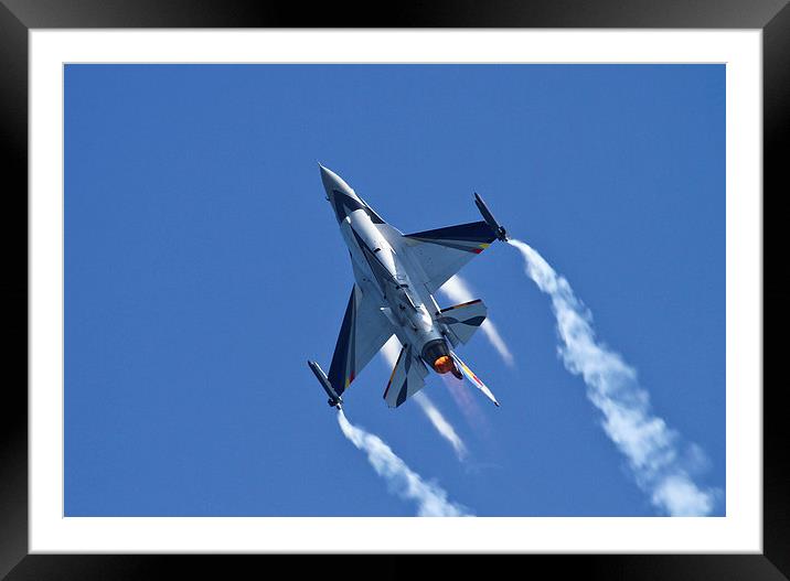  Belgian F16 Fighting Falcon Framed Mounted Print by Philip Catleugh