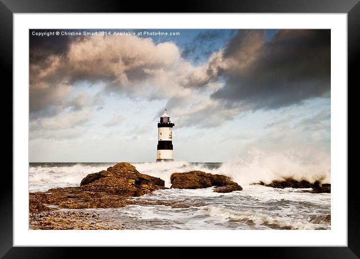  Penmon Head Lighthouse Framed Mounted Print by Christine Smart
