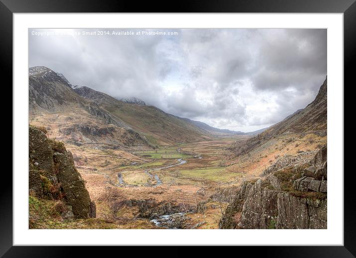  Nant Ffrancon Valley Framed Mounted Print by Christine Smart