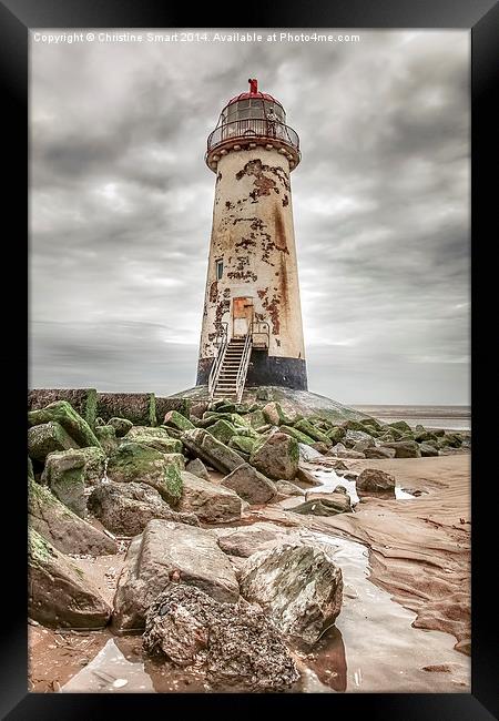  Point of Ayr Lighthouse Framed Print by Christine Smart