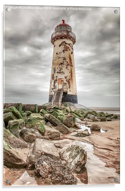  Point of Ayr Lighthouse Acrylic by Christine Smart