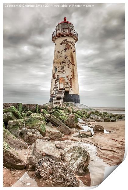  Point of Ayr Lighthouse Print by Christine Smart