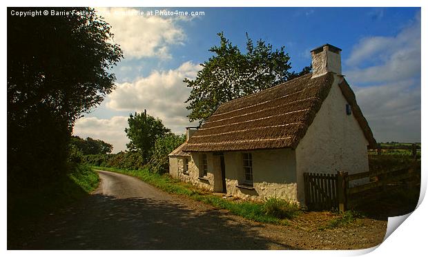  Penrhos Cottage: Ty Un Nos Print by Barrie Foster