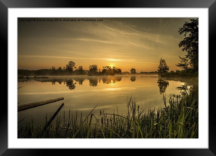  Lake of Peace Framed Mounted Print by Simon Gray