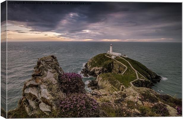  South Stack Lighthouse Canvas Print by Simon Gray