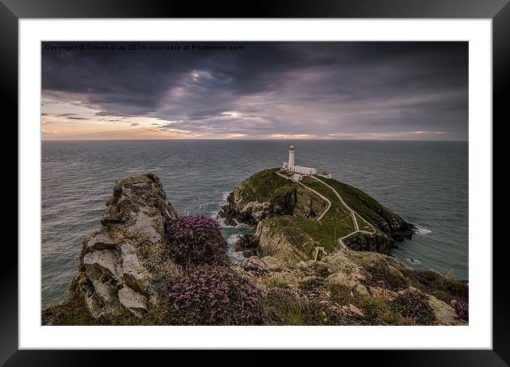  South Stack Lighthouse Framed Mounted Print by Simon Gray
