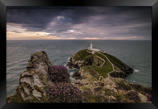  South Stack Lighthouse Framed Print by Simon Gray